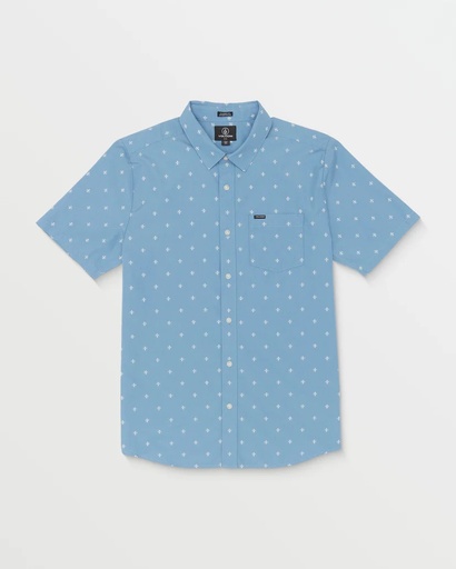 CHEMISE VOLCOM TELASTONE  SHORT SLEEVE - BLUE RINSE