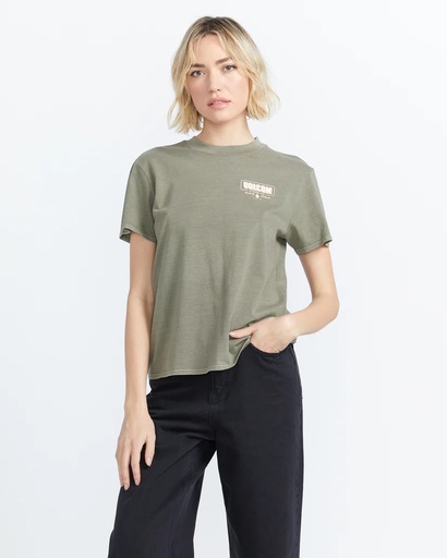 VOLCOM LOCK IT UP TEE WOMENS - ARMY