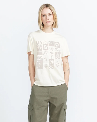 VOLCOM LOCK IT UP TEE WOMEN - BONE 