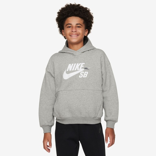 COTON OUATÉ NIKE SB JUNIOR ICON FLEECE EASYON - DARK GREY HEATHER