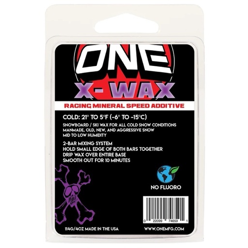 WAX ONEBALL X-WAX COLD 114G SNOWBOARD / SKI WAX 