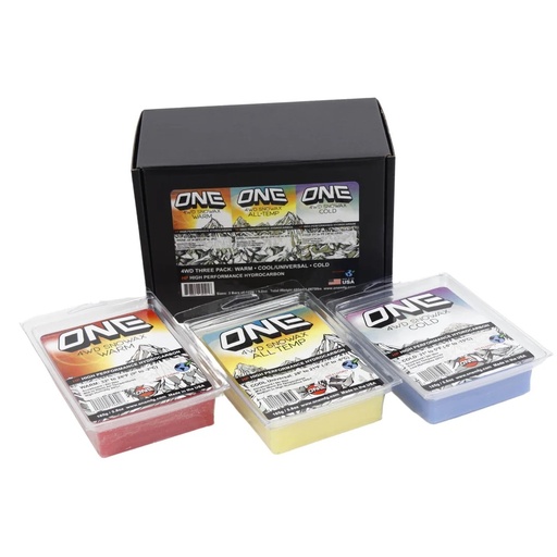 WAX ONEBALL 4WD 3 PACK 495G SNOWBOARD / SKI WAX    