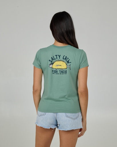 SALTY CREW BAJA FRESH MODERN TEE FOR WOMEN - SAGE