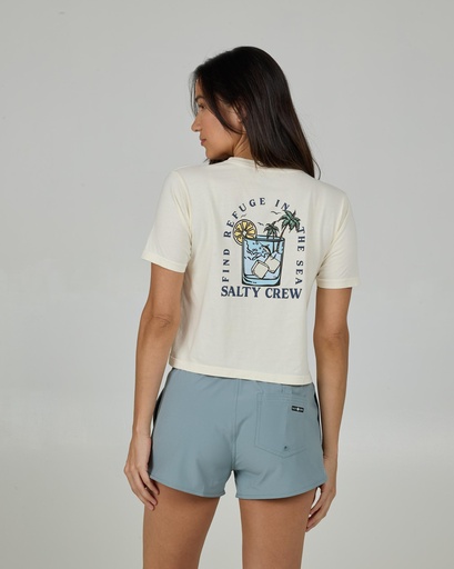 SALTY CREW OCEAN SPRAY CROP WOMEN - OFF WHITE