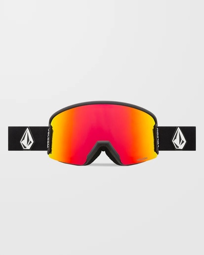 GOGGLE VOLCOM Garden 2 Matte Black Goggle - Red Chrome