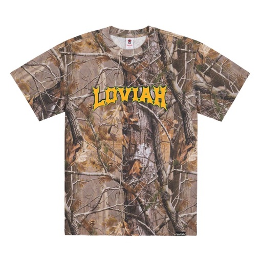 LOVIAH SPIKY SHORT SLEEVE TEE - CAMO TREE LEAF