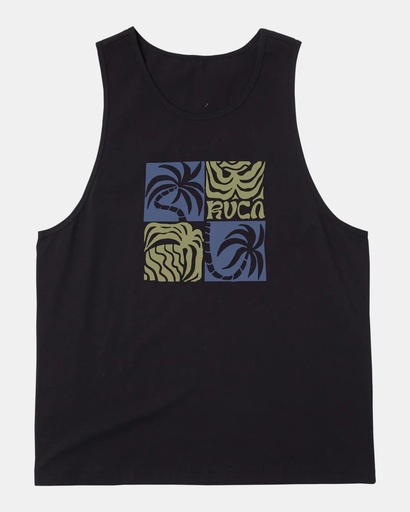 RVCA FRONDS TANK - BLACK