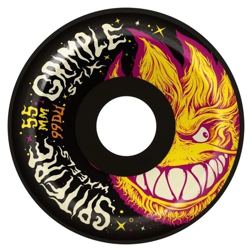 SPITFIRE WHEELS X GRIMPLEHEAD 55MM F4 99D LOCK-IN - BLACK