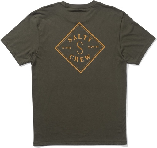 SALTY CREW TIPPET PREMIUM SHORT SLEEVE TEE - DUSTY OLIVE