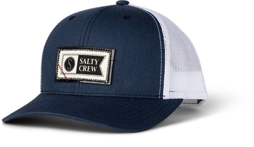 SALTY CREW TOPSTITCH RETRO TRUCKER HAT - NAVY/WHITE