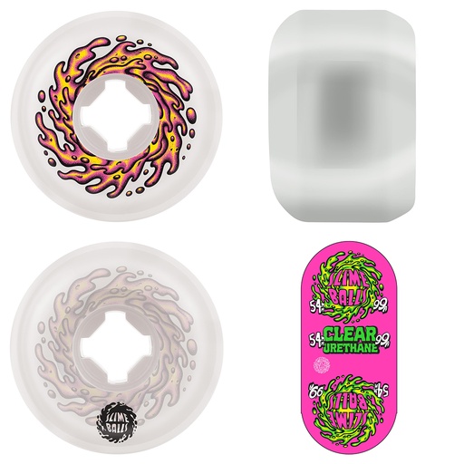 SLIME BALLS WHEELS MIRROR VOMITS CLEAR 99A 54mm