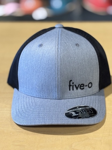 5-0 Caps Micro 110 Flexfit Mesh-Back - Heather grey/Black 