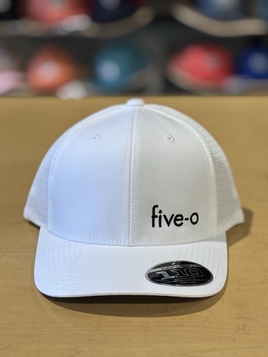 5-0 Caps Micro 110 Flexfit Mesh-Back - White