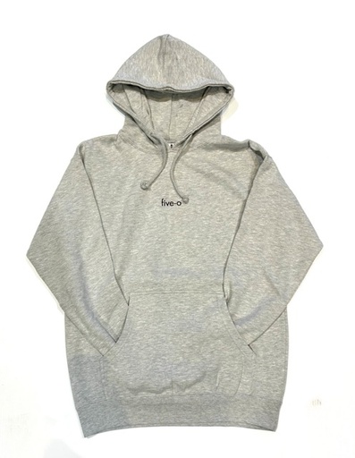 Hoody 5-0 Micro Embrodied - Grey heather 