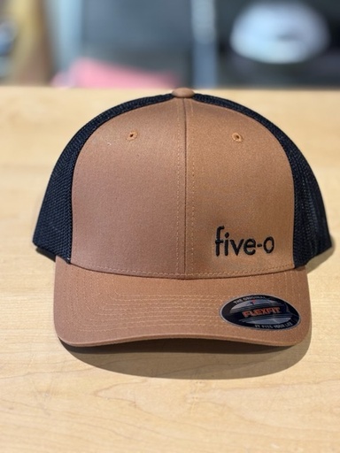 5-0 Micro Flexfit Trucker Cap - Caramel/Black