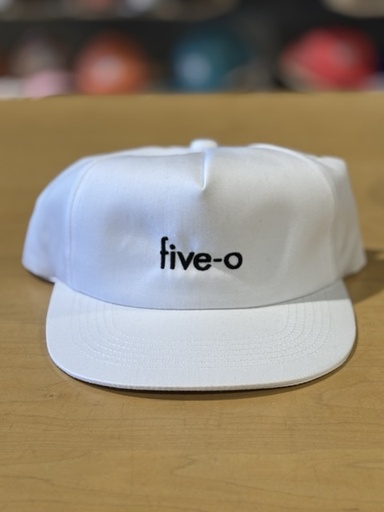 Casquette 5-0 Micro 5 Panel Snapback - White