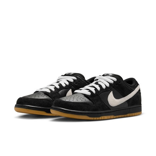 SOULIER NIKE SB DUNK LOW PRO - BLACK/WHITE-BLACK-GUM LIGHT BROWN