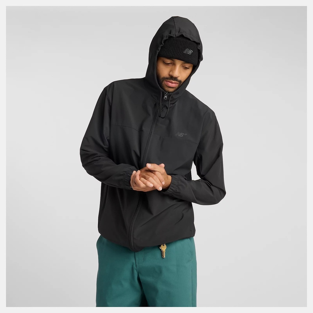 NEW BALANCE  NUMERIC WOVEN FULL ZIP JACKET - BLACK