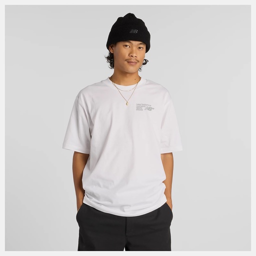 T-SHIRT NEW BALANCE NUMERIC SMALL LOGO - BLANC