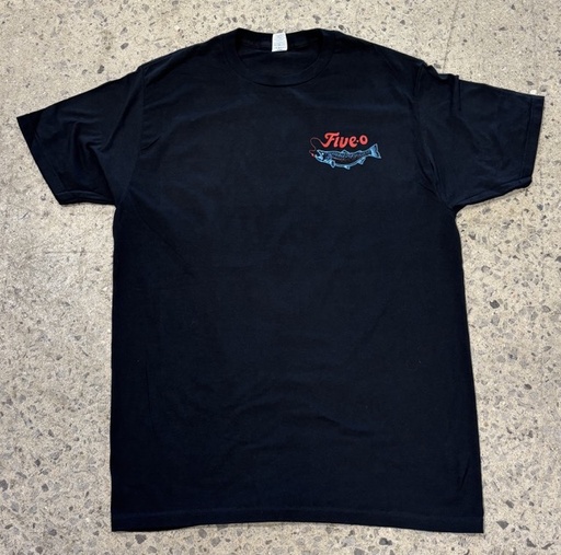 T-Shirt 5-0 Salmon -  Noir