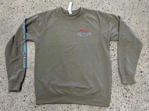 Coton Ouaté Crewneck 5-0 Salmon - Olive