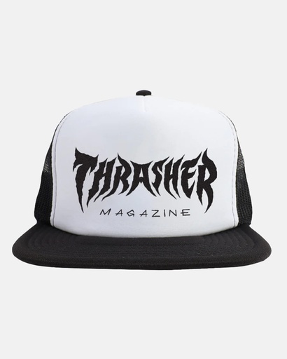CASQUETTE THRASHER METAL TRUCKER - BLACK/WHITE