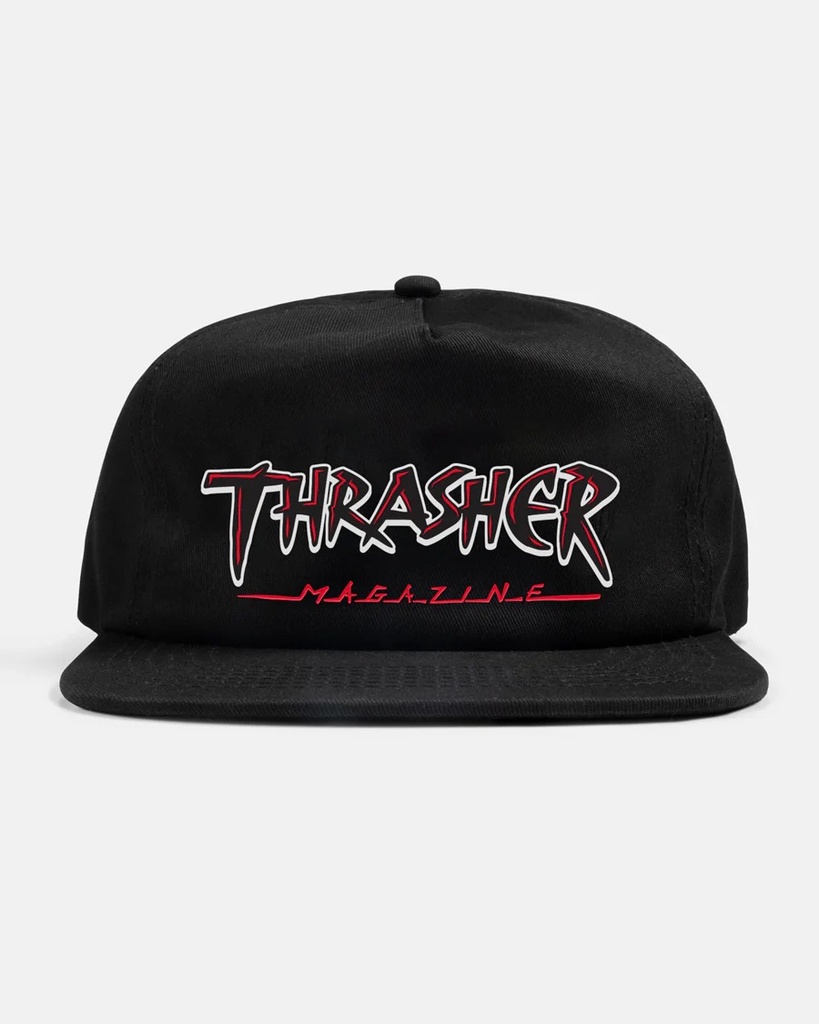 THRASHER SLASH SNAPBACK - BLACK