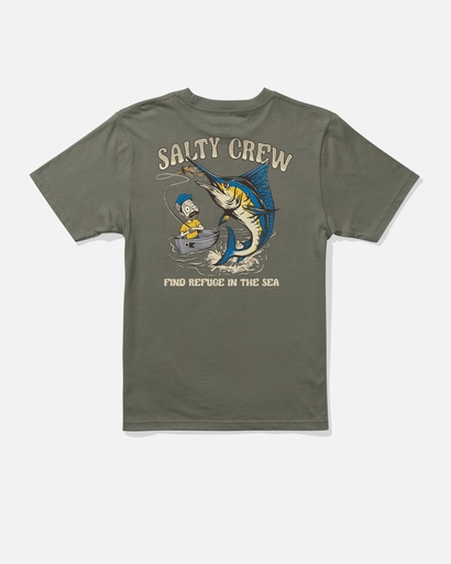 T-SHIRT SALTY CREW BIG BILL SS JUNIOR - DUSTY OLIVE
