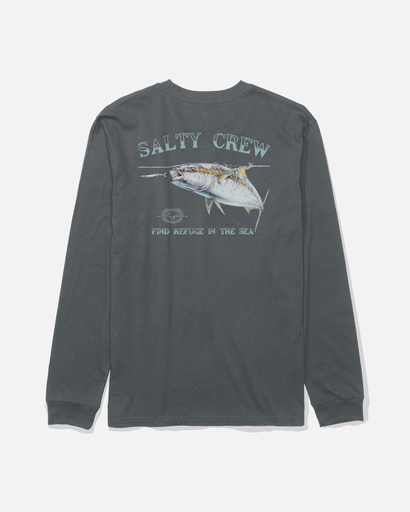 SALTY CREW SURFACE LS TEE - CHARCOAL