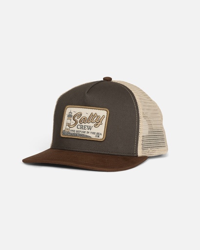 CASQUETTE SALTY CREW ASHORE TRUCKER - CHARCOAL BROWN