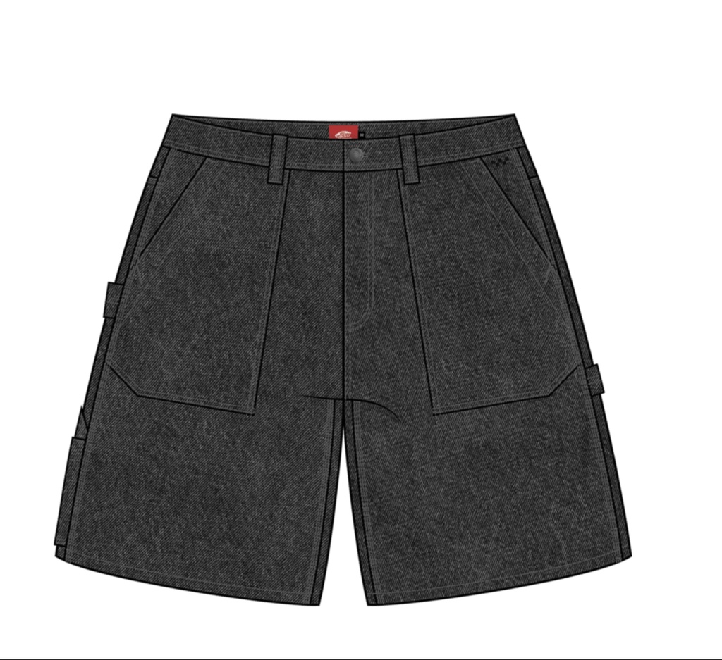 VANS SKATE UTILITY LOOSE DENIM SHORT - BLACK DENIM