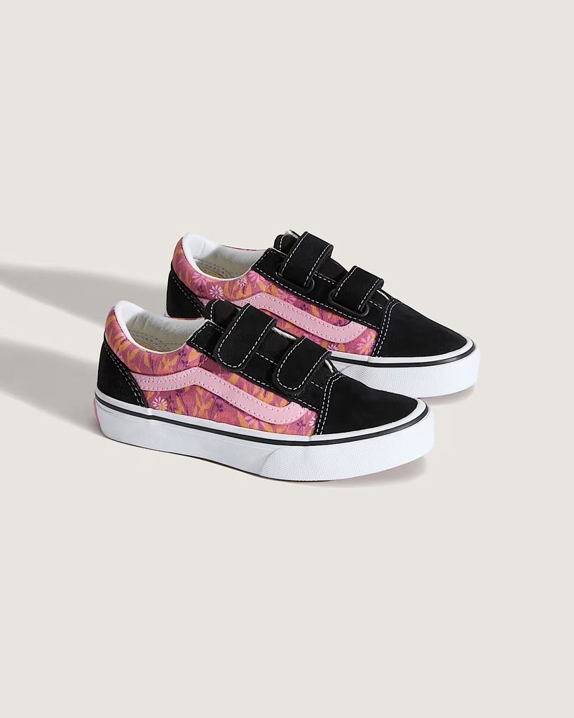SOULIER VANS OLD SKOOL V ENFANTS - MAUVEWOOD FLORAL PRESSÉ