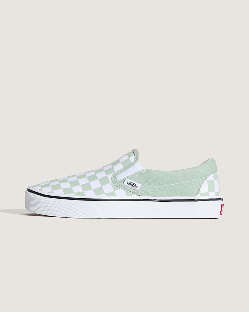 SOULIER VANS CLASSIC SLIP-ON COLOR THEORY CHECKERBOARD - GRIS OLIVE
