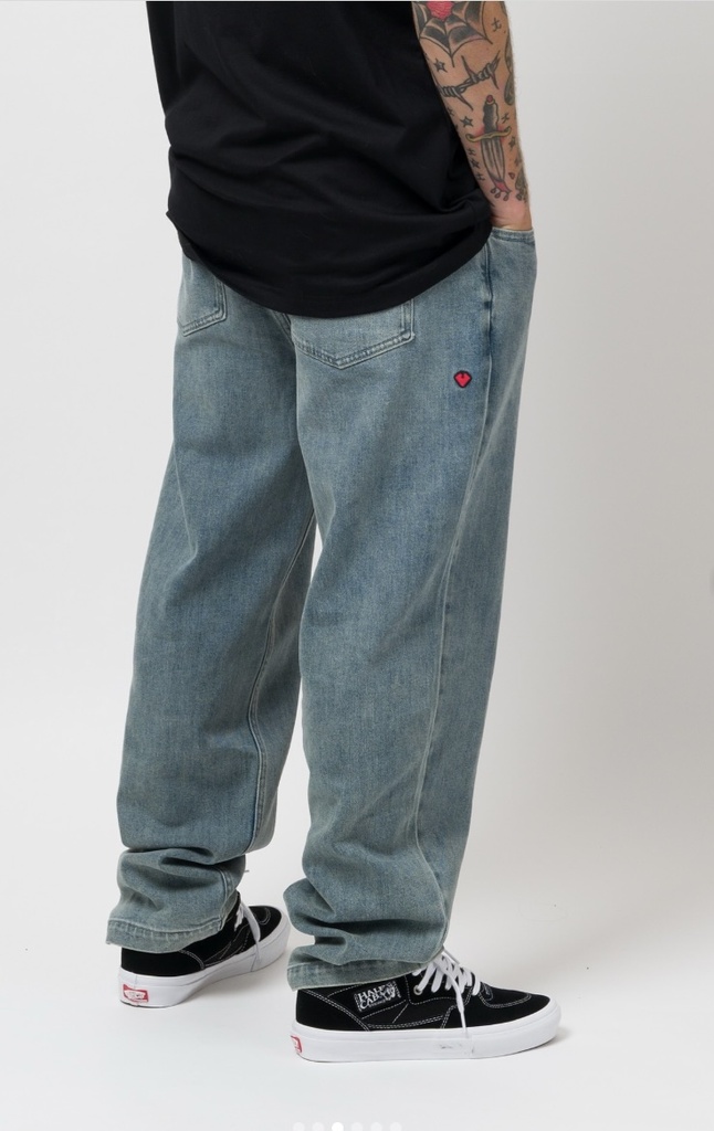 PANTALON LOVIAH OG BAGGY 5 POCKET DENIM - STEEL REGULAR WASH