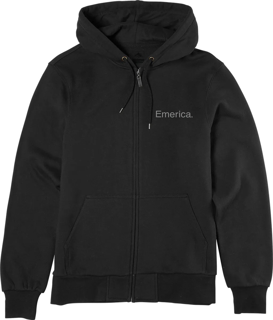 EMERICA PURE ZIP HOOD - BLACK