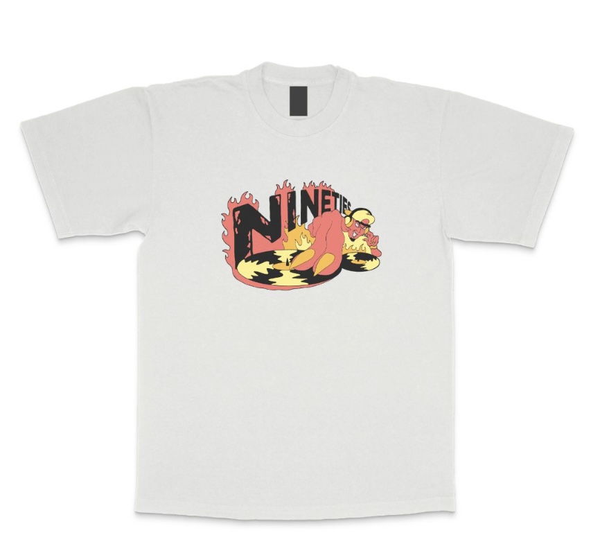 NINETIES SHORT SLEEVE ASPINALL TEE - WHITE