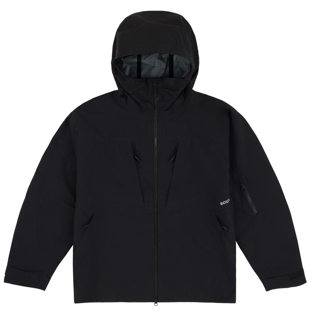 SOUVENIR 3 PLY SHELL JACKET - BLACK