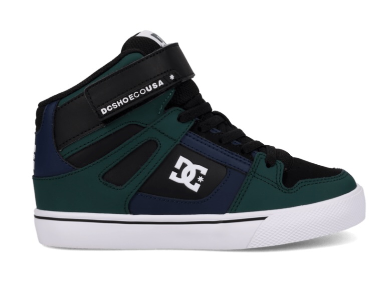 SOULIER DC ENFANTS PURE HIGH-TOP EV - VERT/NOIR/NAVY