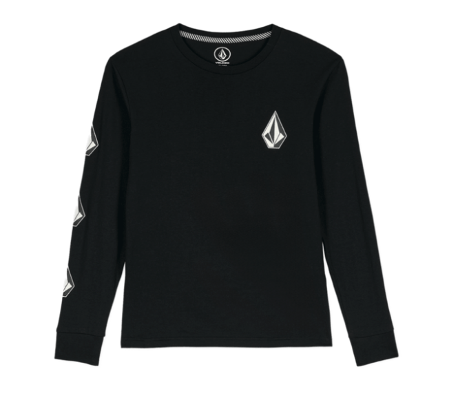Volcom Boys Iconic Stone Gid Long Sleeve - Black