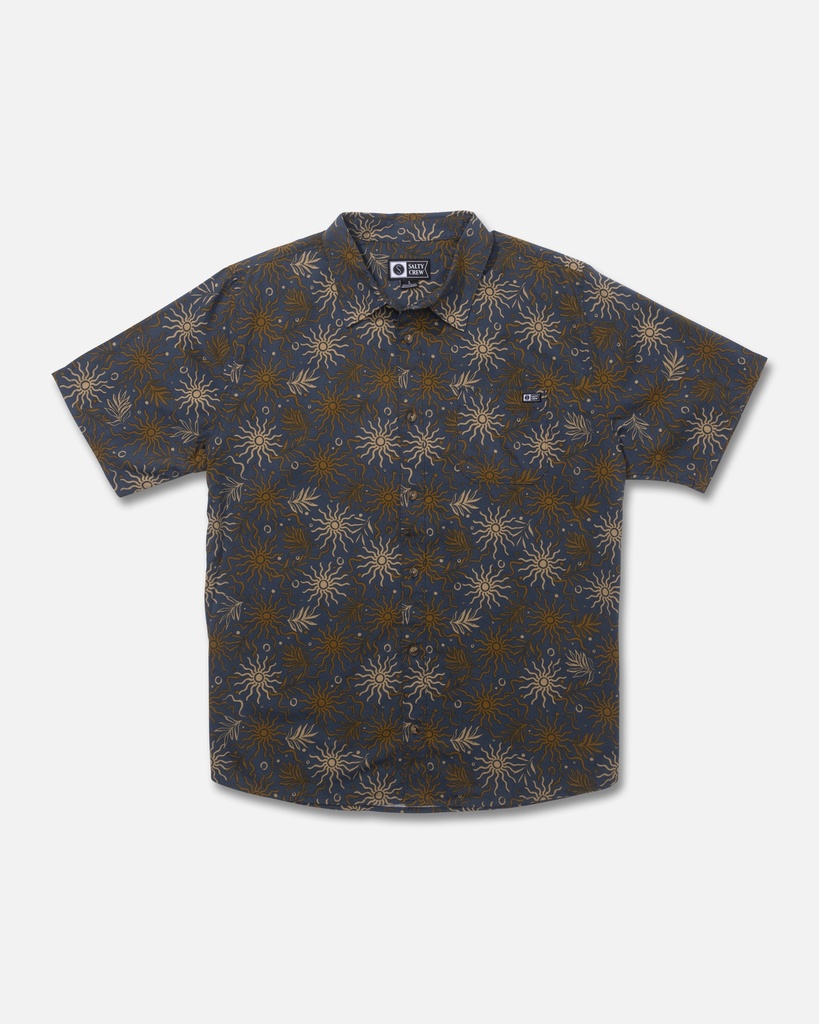SALTY CREW SESSION SS BUTTON UP - MIDNIGHT NAVY