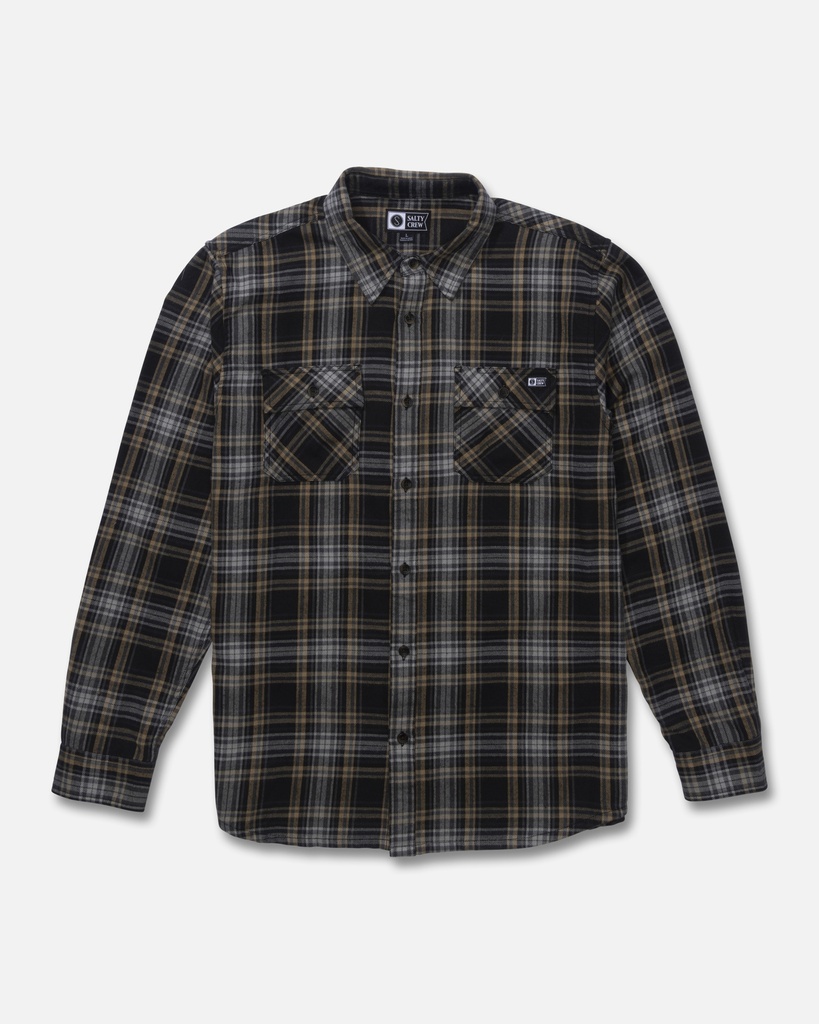 SALTY CREW LONG DAYBREAK FLANNEL WOVEN - PHANTOM