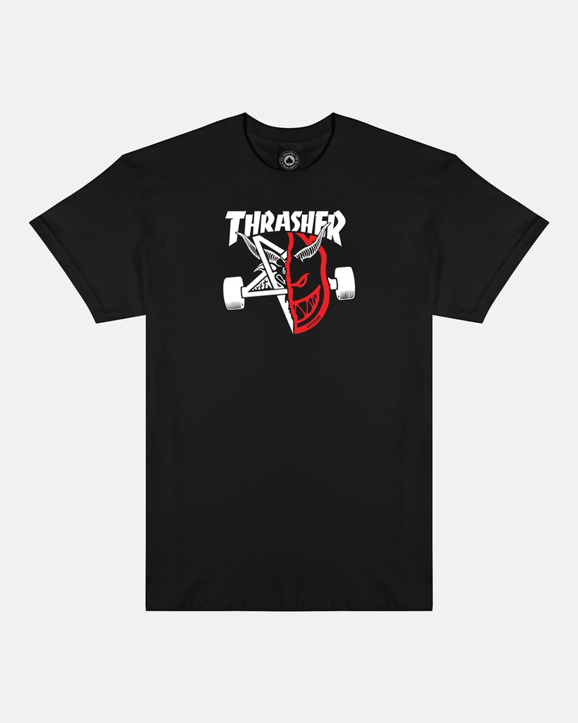 T-SHIRT THRASHER X SPITFIRE / THRASH & BURN - NOIR  