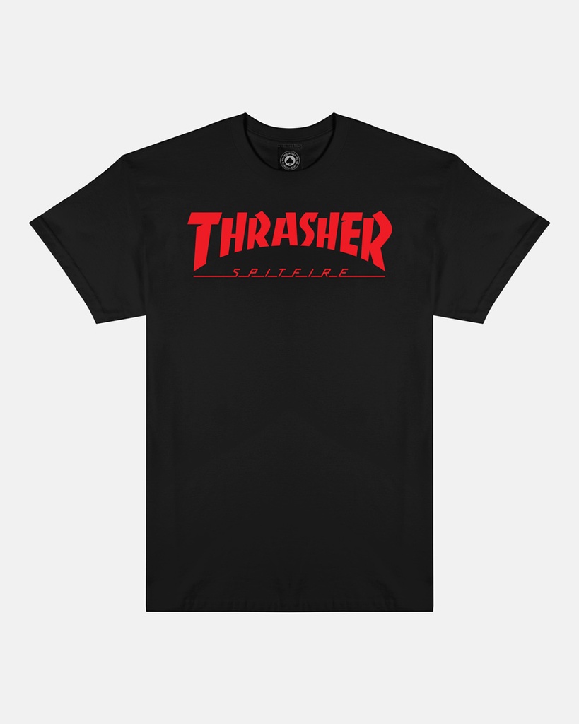 T-SHIRT THRASHER X SPITFIRE / BIG HEAD JAKE - NOIR    