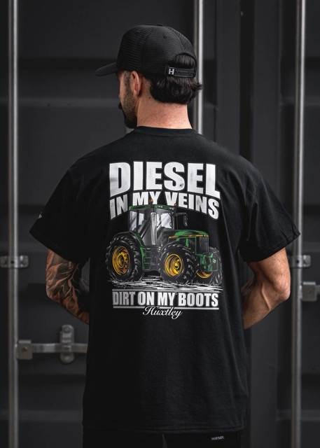 T-shirt Huxtley HX-891 "Diesel In My Veins" - Noir 