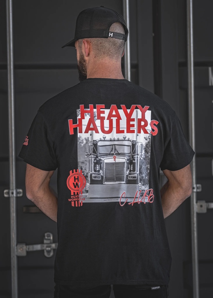 T-shirt Huxtley HX-891 "Heavy Haulers Club" - Noir