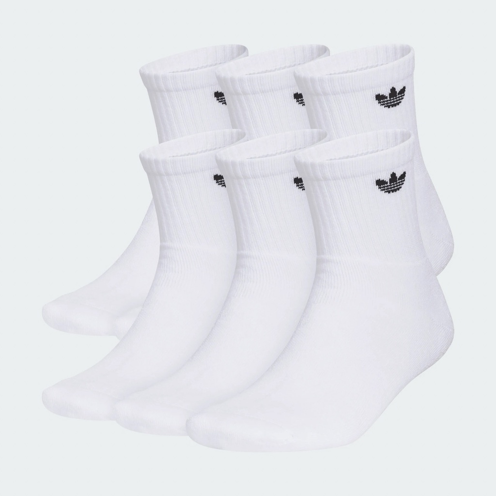 BAS ADIDAS ORIGINALS QUARTER 2.0 PAQUET DE 6 - BLANC