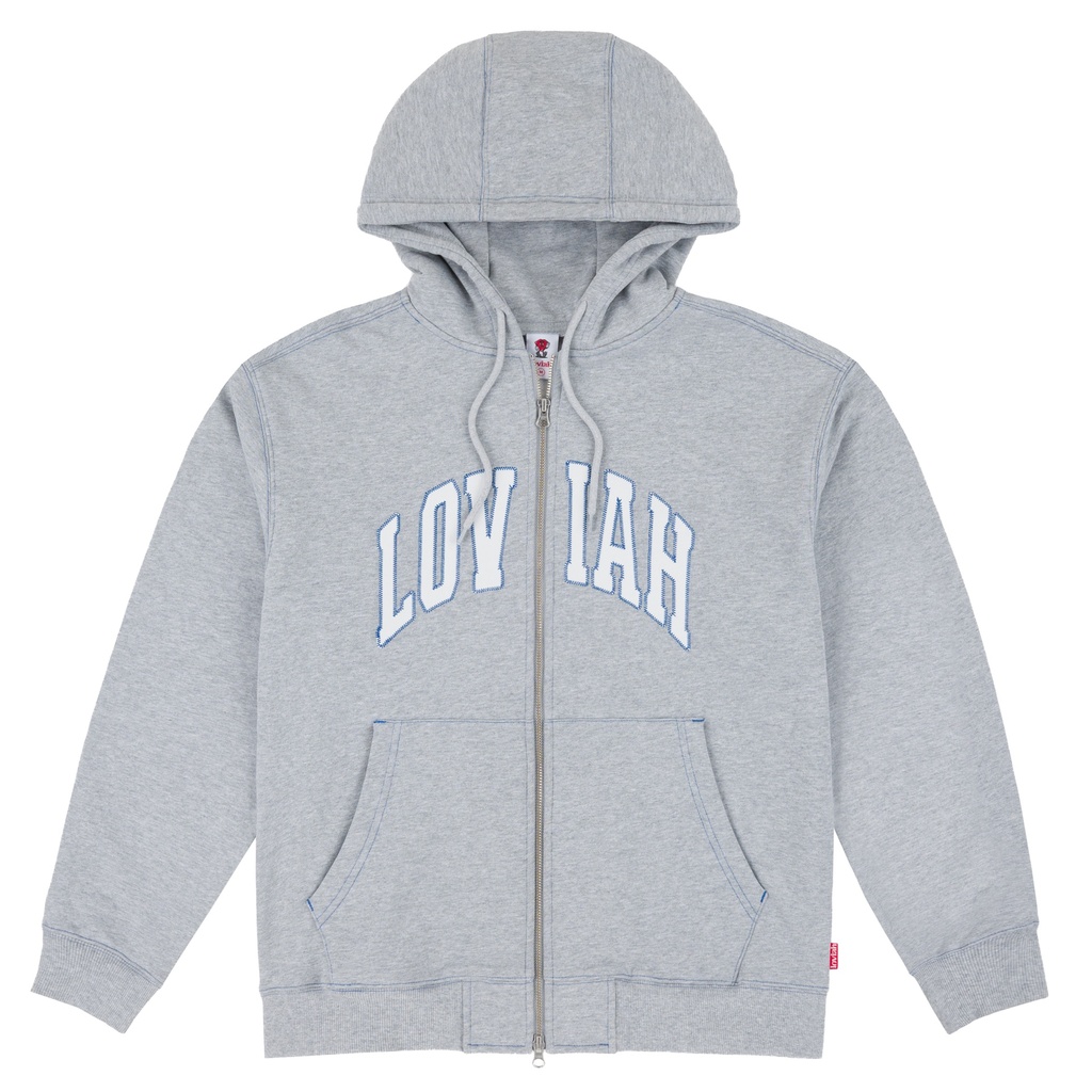 LOVIAH TEAM ZIP HOODIE - HEATHER GREY