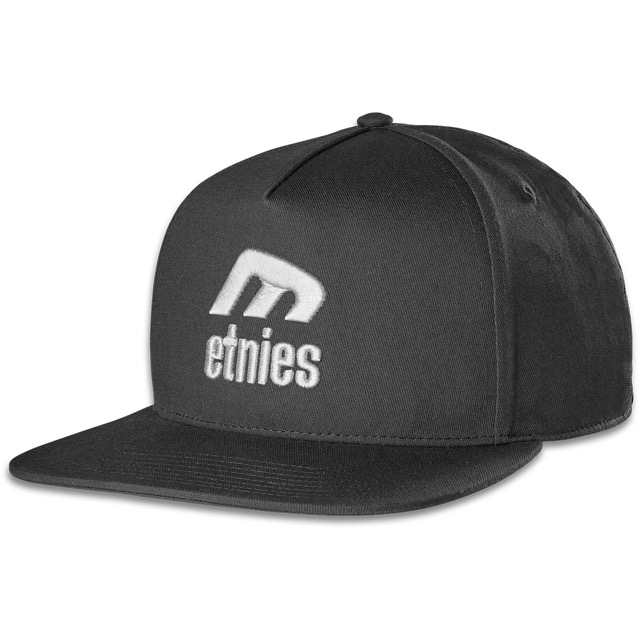 ETNIES ICON E SNAPBACK HAT - BLACK