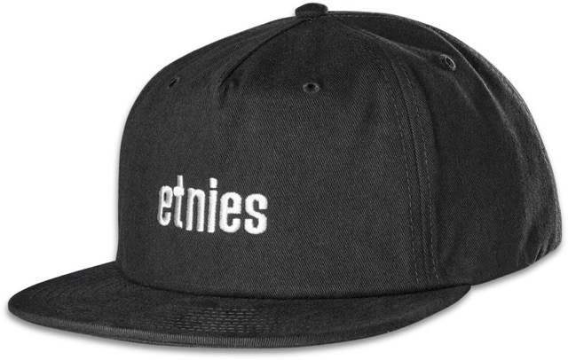 ETNIES ICON EMBROIDERY SNAPBACK HAT - BLACK