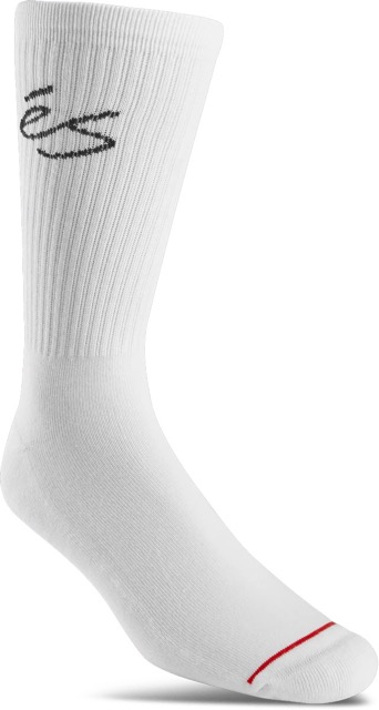 ES SCRIPT CREW SOCK - WHITE